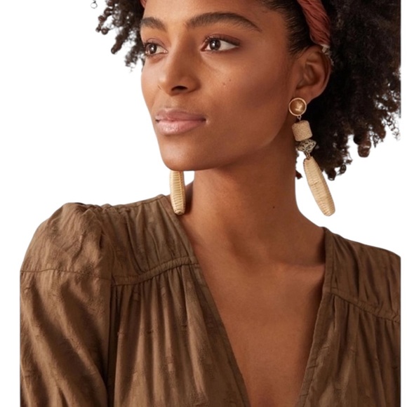 Anthropologie BOHO Tiered&True brown Maxi Dress SZ M cottagecore  prairie - Picture 7 of 16